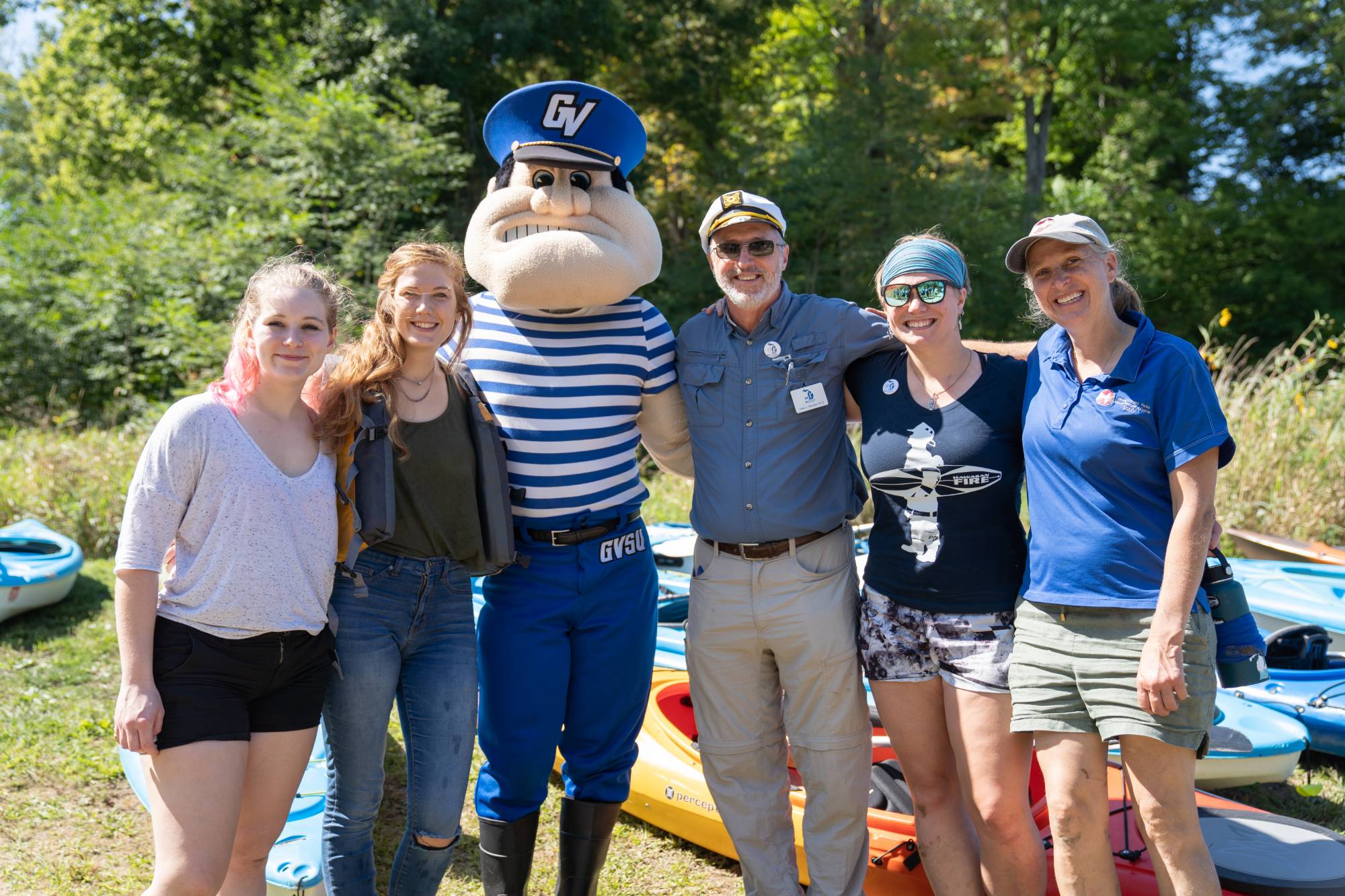 Louie the Laker and friends at confluence